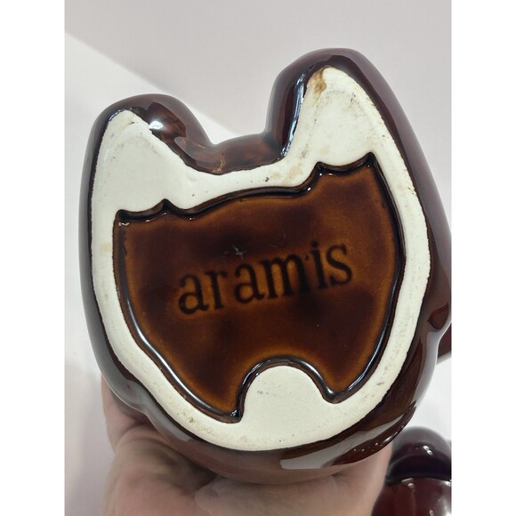 VTG Aramis 8" Brown Teddy Bear Cookie/Treat Jar Collectible Ceramic Container - Picture 7 of 10